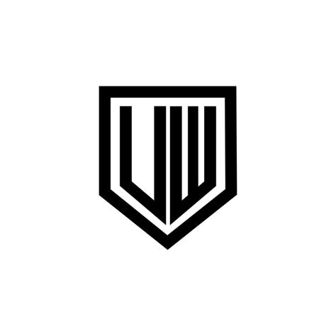 Uw Letter Logo Design With White Background In Illustrator Vector Logo