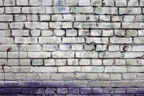 Urban Background Empty Grunge Industrial Street With Brick Wall Stock