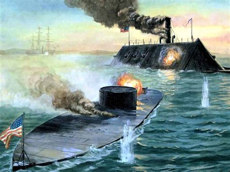 The First Battle Of Ironclad Warships Uss Monitor Vs Css Virginia