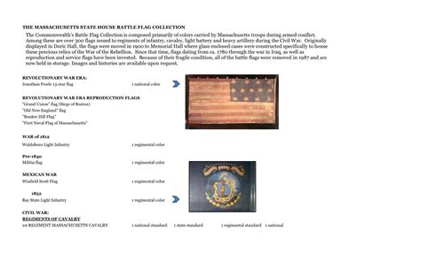 The Massachusetts State House Battle Flag Collection Docslib