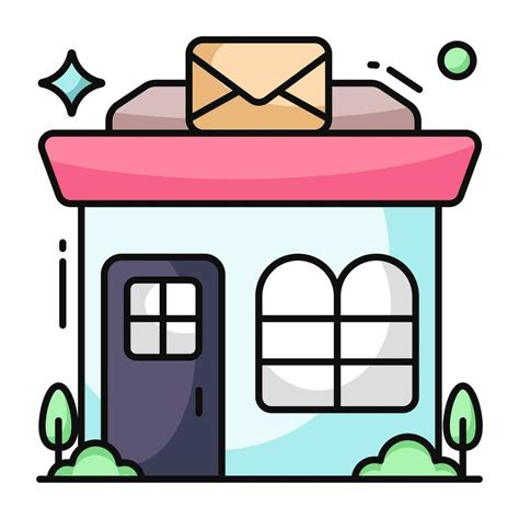 An Icon Design Of Post Office Building 36372709 Vector Art At Vecteezy