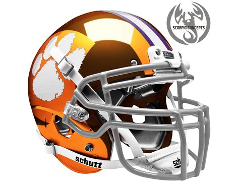 Clemson Tigers Wp1 Chrome Orange Concept Mini Helmet Ebay