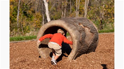 Play Naturally Log Crawl Playground Tunnel