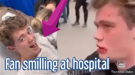 Chelsea Fan Laughs In Hospital Bed After Being Knocked Out By West Ham Fan Youtube