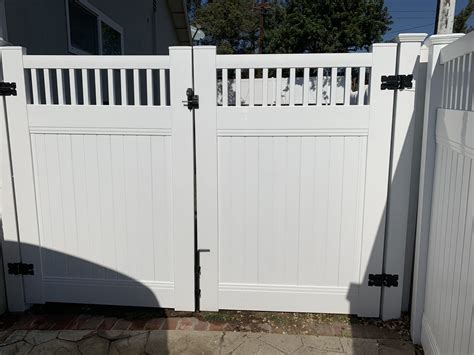 Privacy Vinyl Gates With Bars On Top Vinyl Fence 4 Less