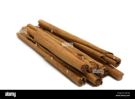 Cinnamon Bark Isolated On White Stock Photo Alamy