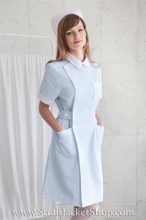 Cute Blue Nurse Uniform High Quality Cotton Medical Hospital