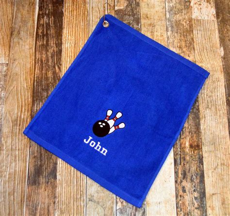 Bowling Towel With Hook Personalized With Players Name Etsy