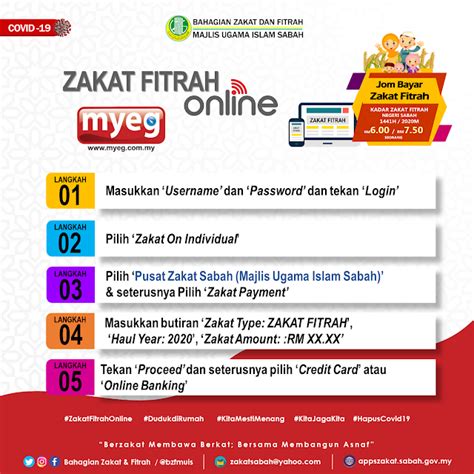 Anda di galakkan untuk bayar zakat fitrah anda seawal yang mungkin supaya sumbagan zakat anda ini dapat di agih kan kepada mereka yang. Cara Bayar Zakat Fitrah Sabah Secara Online - Sii Nurul ...