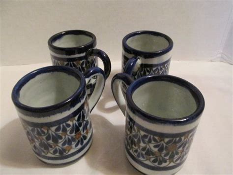 Here are a few of our best cold brew coffee tips. Stoneware blue coffee mugs made in Mexico lot by FredsDiscoveries | Blue coffee mugs, Mugs ...