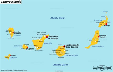 Канарские Острова Карта Фото Telegraph