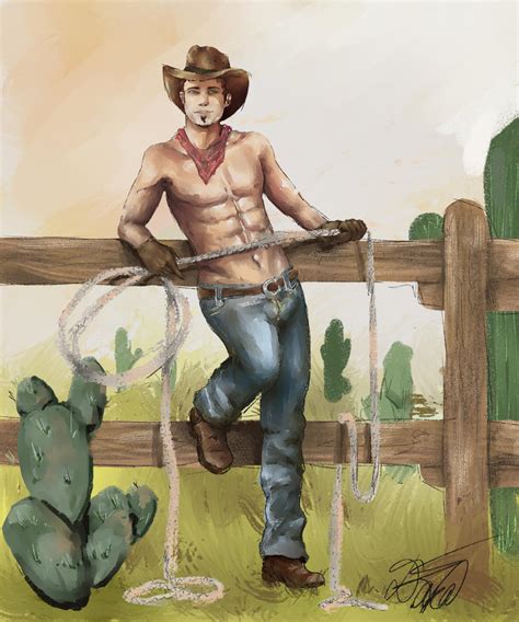 Male Pin Up Hi Cowboy By LorenzacX On DeviantArt