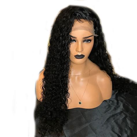 Buy 136 Deep Part Curly Human Hair Wig Glueless Lace