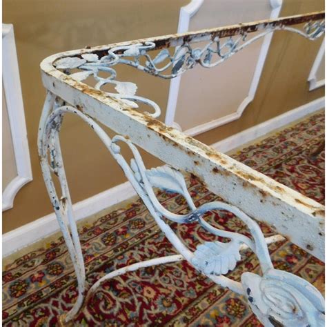 Woodard terrace wrought iron swivel rocker and side table set. Vintage 1940s Woodard Chantilly Rose Wrought Iron Patio ...