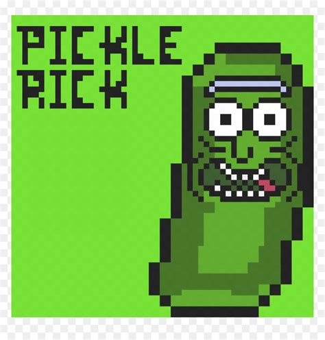 Pickle Rick Pixel Art Hd Png Download Vhv