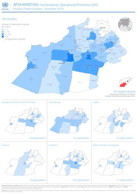 afghanistan humanitarian operational presence and operational capacity 3w southern region