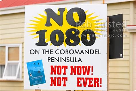 Anti 1080 Poison Protest Sign No 1080 Poison On The Coromandel
