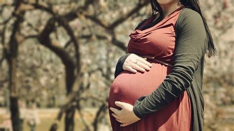 Pregnant Woman Holds Her Belly Free Photo Rawpixel