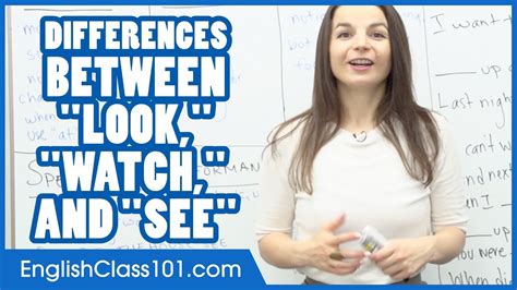 Difference Between Look Watch And See Learn English Grammar Youtube