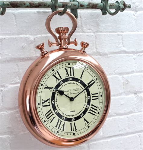 Copper Stop Watch Wall Clock By The Forest And Co