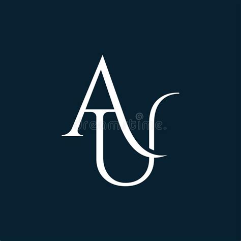 Au Or Ua Logo Company Logo Monogram Design Letters A And U Stock