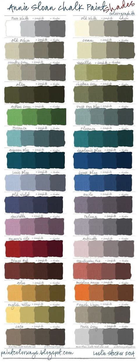 Annie sloan are proudly raising funds for actionaid uk. Annie Sloan Color Shades | Annie sloan colors, Annie sloan ...