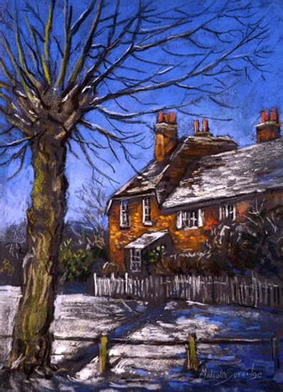 Winter Cottages Malcolm Surridge Artist Landscape Paintings