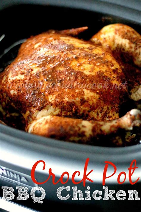 Arrange dollops of the remaining margarine around the chicken's exterior. Crock Pot Whole BBQ Chicken - The Country Cook