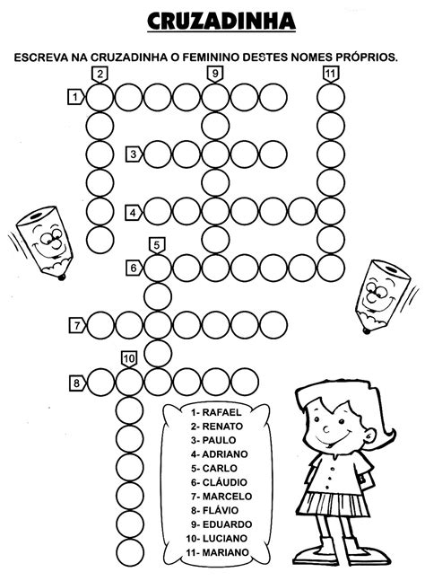 80 Atividades Com Cruzadinhas Português Para Imprimir Educação