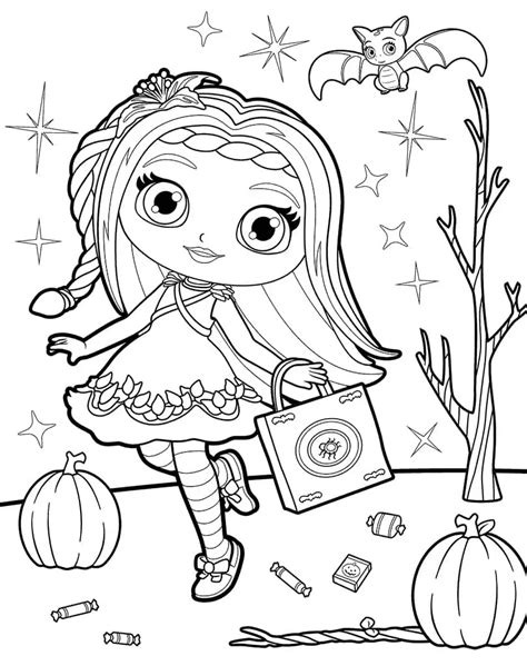 Halloween Posie Little Charmers Coloring Pages Coloring Cool