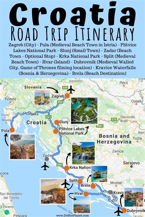 Ultimate Croatia Road Trip Itinerary Best Places To Visit Map Drifter Planet Road Trip