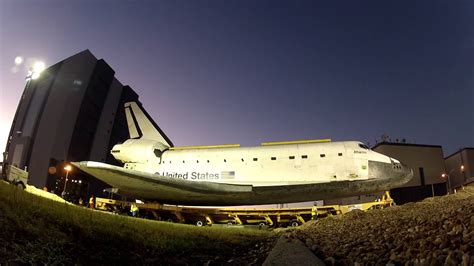 Space Shuttle Atlantis Is Towed From The Vab On Its Final Move Youtube