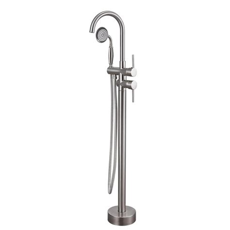 Augusts Handle Floor Mounted Clawfoot Tub Faucet With Diverter And