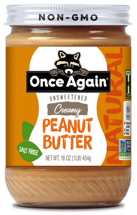 Once Again Peanut Butter Old Fashioned Creamy No Salt 16 Oz