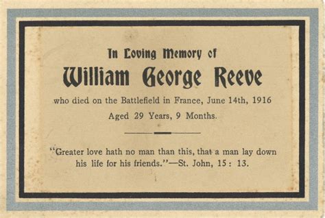 William George Reeve The Canadian Virtual War Memorial Veterans