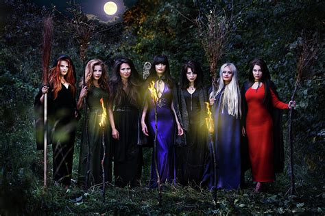 Witches Coven On Halloween By Iuliia Malivanchuk Photograph By Iuliia