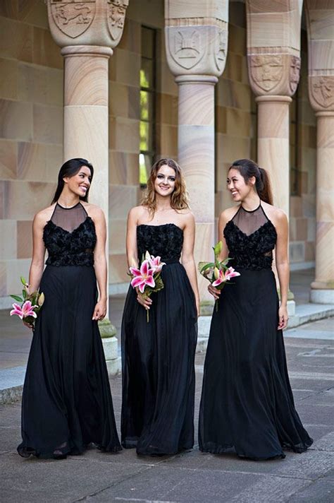 Https://tommynaija.com/wedding/black Wedding Dress With Bridesmaids