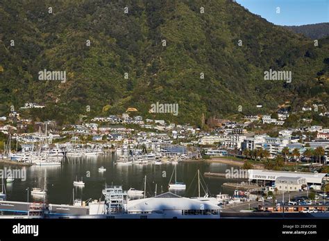 Picton Harbour In The Marlborough Sounds In New Zealands South Island