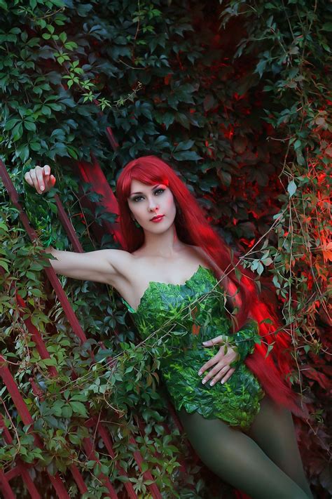 Poison Ivy Cosplay Costume Dc Comics Poison Ivy Green Etsy