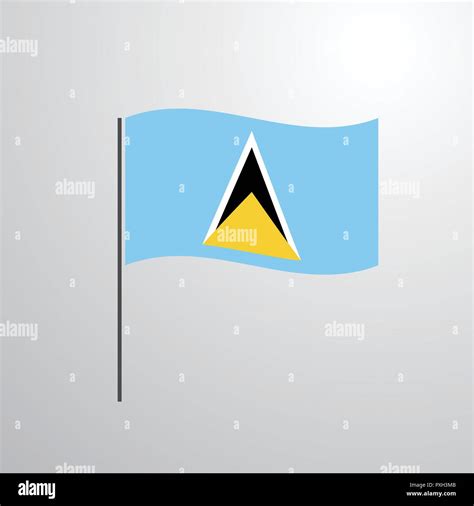 Saint Lucia Waving Flag Stock Vector Image Art Alamy