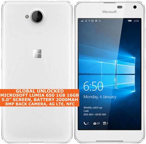 Microsoft Lumia 650 16gb Quad Core Single Sim 8mp 50 Windows 10