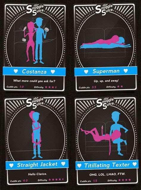 Cuddle Position Playing Cards Snuggle Sutra Lets Lovers Explore