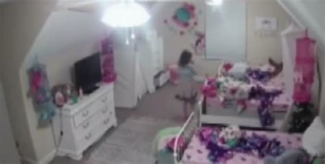 A Mother Put A Camera In Her Daughters Room And Realized That Someone Was In There With Her