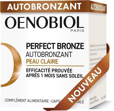 Oenobiol Perfect Bronze Autobronzant Peau Claire Efficace Dès Le