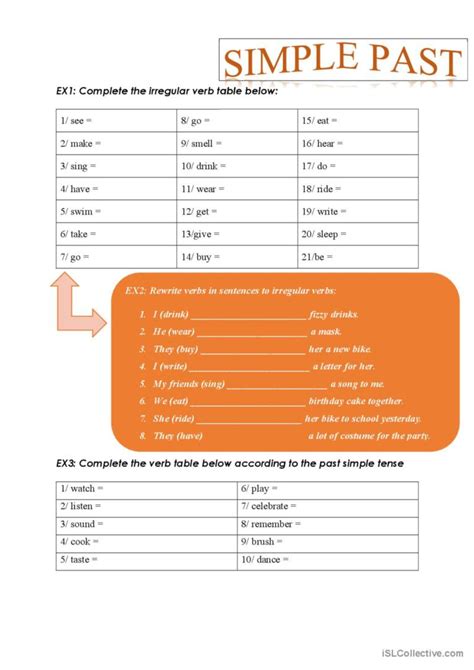 Simple Past For Beginners General G English Esl Worksheets Pdf And Doc