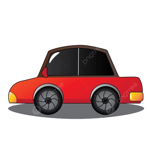 Gambar Vektor Kartun Mobil Merah Mobil Merah Mobil Kendaraan Png Dan