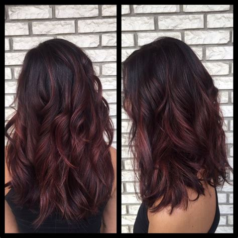 Burgundy Balayage Auburn Hair Balayage Brunette Balayage Hair Auburn