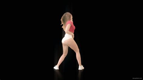 Single 4k Twerking Girl Waving Hips Isolated On Black Background Video Art Vj Loop Vj Loops Farm