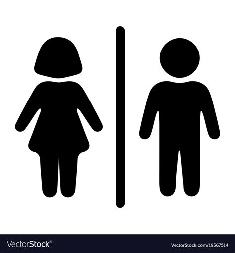 Original Sign Icon Male And Female Toilet Vector Image
