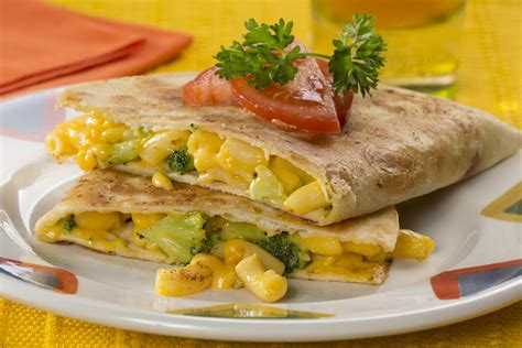 Whisk the egg and milk together in a large cup. Mac and Cheese Quesadilla | MrFood.com